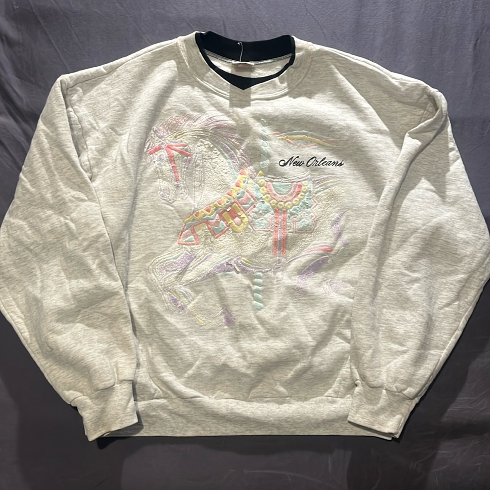 Vintage New Orleans Size XL Embroidered Crewneck